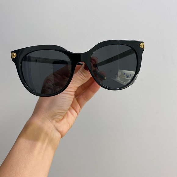 Dolce & Gabbana Accessories - Dolce & Gabbana- Cat Eye Sunglasses 52mm. Solid: Black/Grey-Made in Italy.